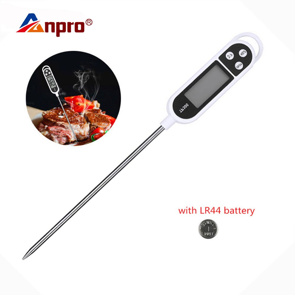 Anpro Termometro Per Alimenti Elettronico Cottura Degli Alimenti Barbecue Termometro Della Sonda Latte di Misura Forno Barbecue a base di Carne A CRISTALLI LIQUIDI di trasporto Termometro Digitale