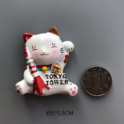 3D resin plutus cat fridge magnets japan tokyo tourist souvenir refrigerator decorations magnet message paste: modle-5