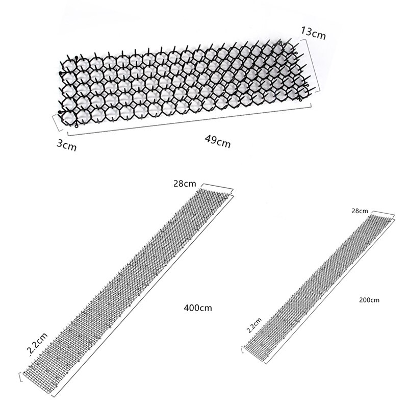 Rete anti-gatto da giardino in plastica prevenire la stuoia della spina del gatto rete protettiva multifunzionale della rete di protezione delle piante dell'orto