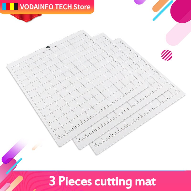 3pcs Replacement Cutting Mat Transparent Adhesive Mat with Measuring Grid for Silhouette Cameo Plotter Machine: 3PCS