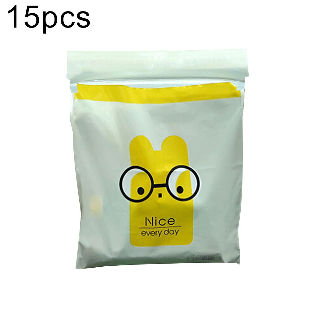 15pcs Car Trash bag Disposable Self-Adhesive Car Biodegradable Trash Rubbish Holder Garbage Storage Bag Vomit Bags Car Trash bin: YELLOW