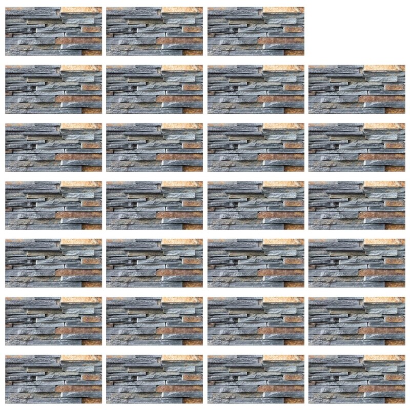 27pcs Imitation Marble Brick Tile Stickers DIY Self Adhesive Kitchen Floor Wall: 32