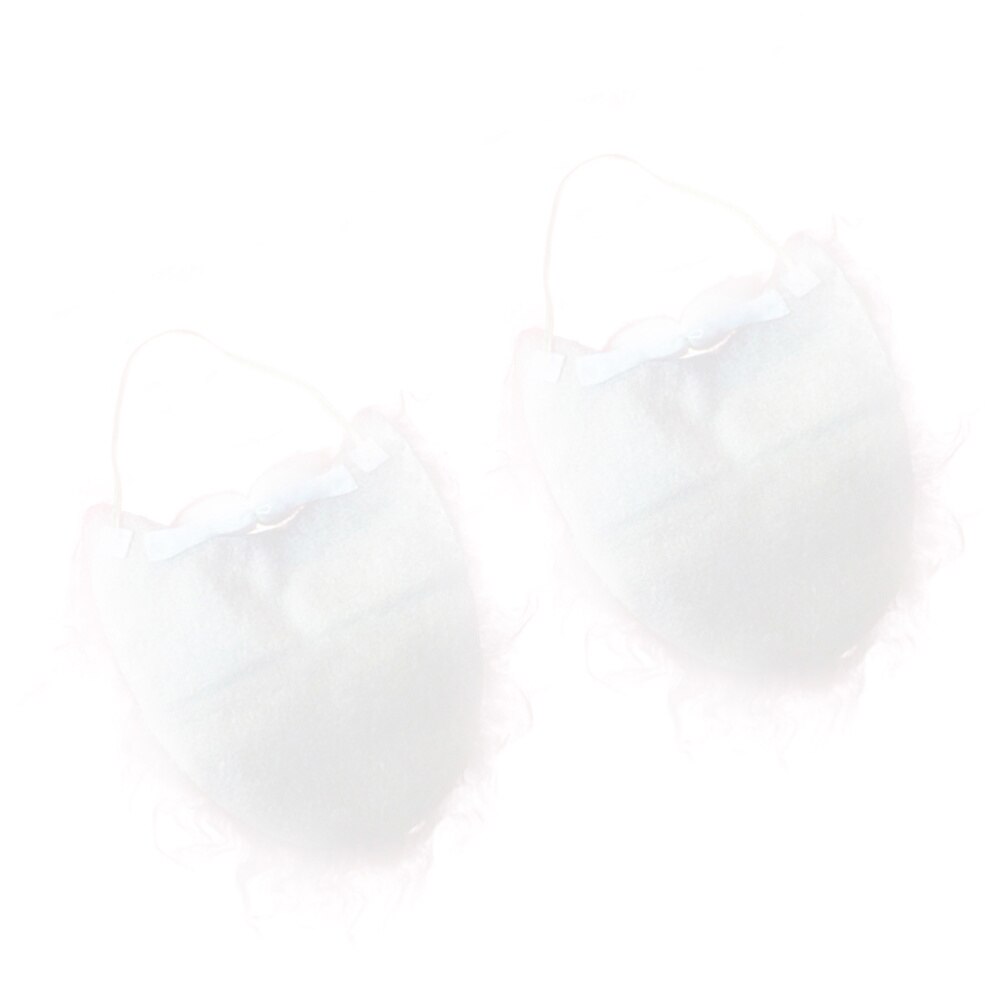 2pc Xmas Santa Claus Curly Wig and Beard for Christmas Performance Props Beard (White)