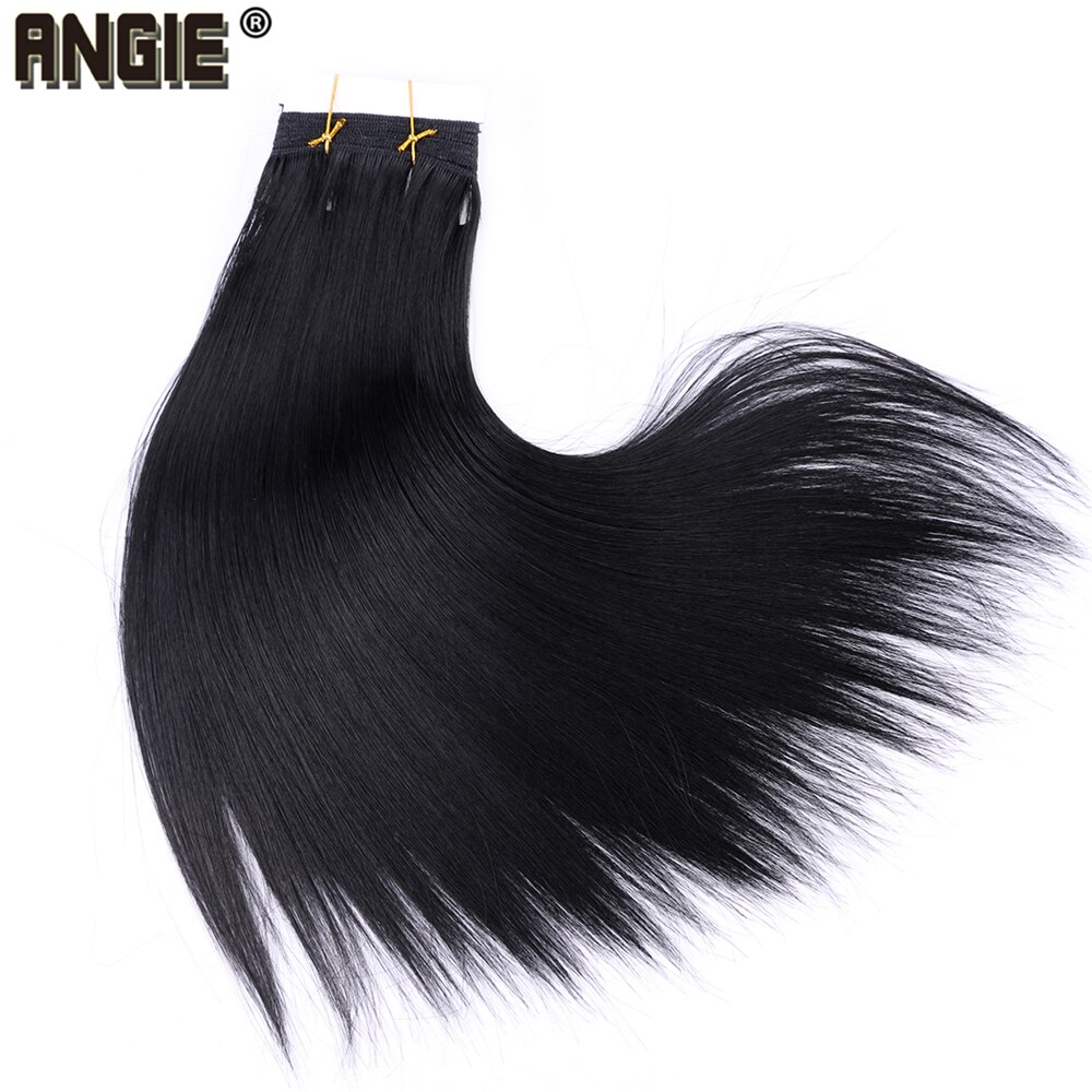 Kolor czarny 8-20 cal 100 gram/sztuk proste jedwabne włosy splot tanie cena syntetyczne doczepiane włosy