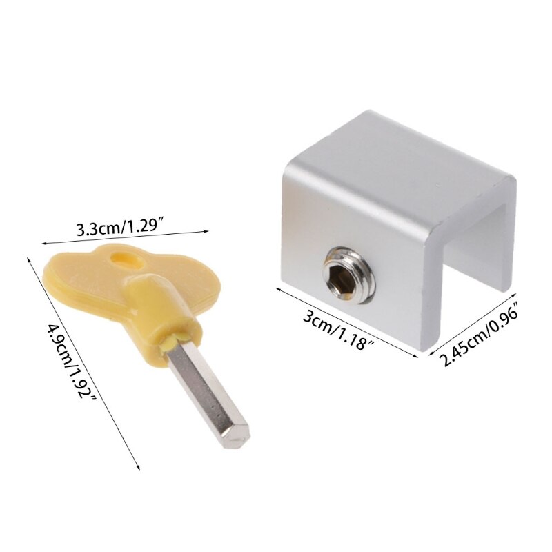 thumbnail image 2 of 10pcs Sliding Window Locks, Silver Window Security Lock 2 of 12
