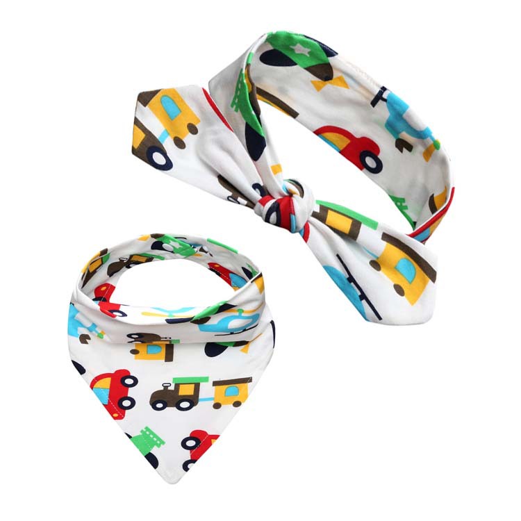 2 Stuk/0-2Years/Babyvoeding Items Dingen Voor Jongens Meisjes Katoen Slabbetjes + Hoofdband Goedkope Spullen Voor Pasgeborenen accessoires Set BC1674-1