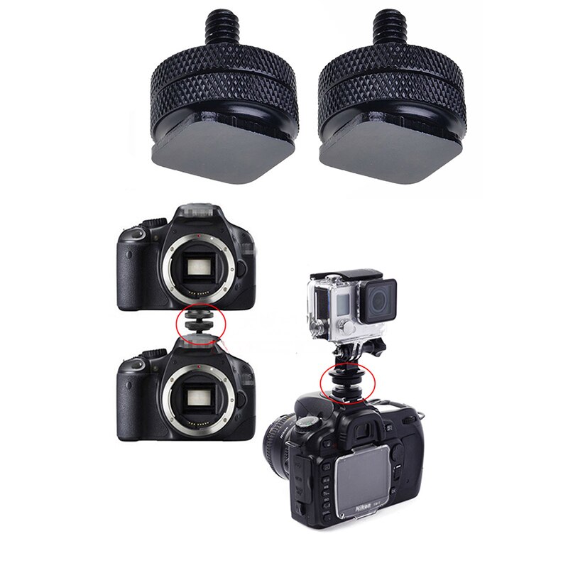Twee (2) Pak Van Duurzaam Pro 1/4 &quot;Mount Adapter Voor Statief Schroef Naar Flash Shoe