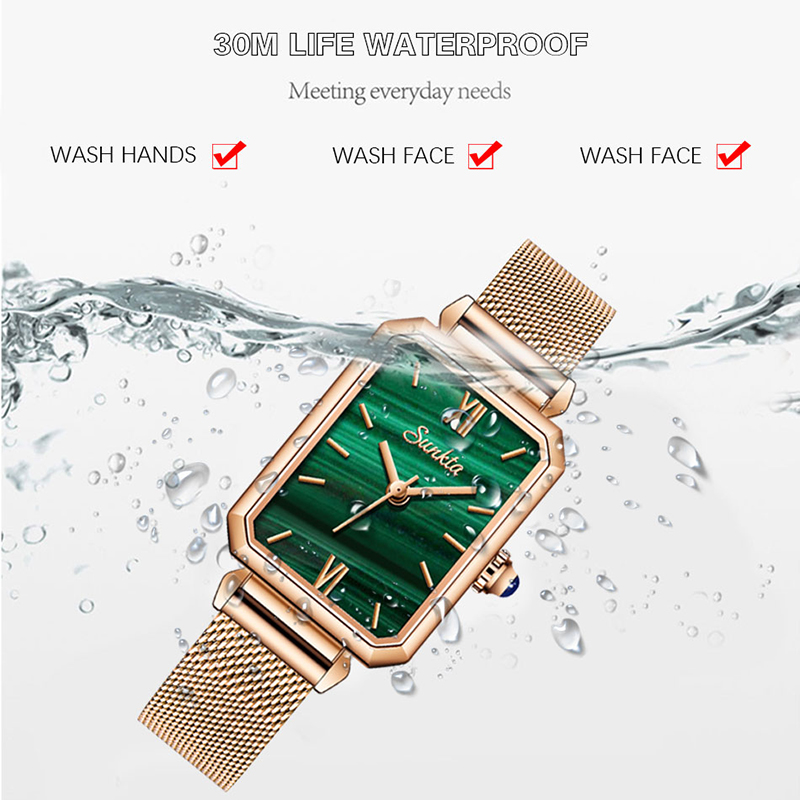 LIGE SUNKTA-Reloj de pulsera de cuarzo para mujer, accesorio de , resistente al agua, con cuatro botones, a la ,
