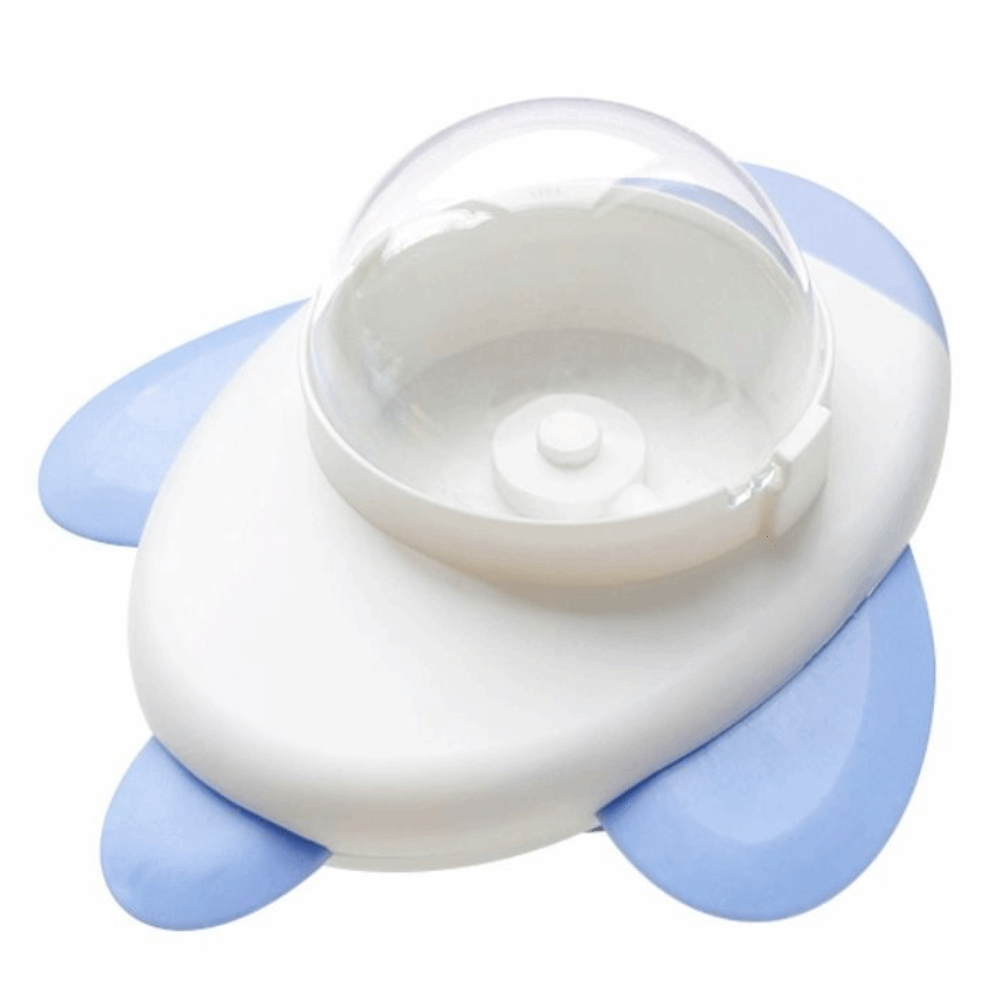 Pet Automatische Rotatie Feeder Antislipbasis Verstelbaar gat Cat Treat Dispenser Transparant venster Multifunctioneel
