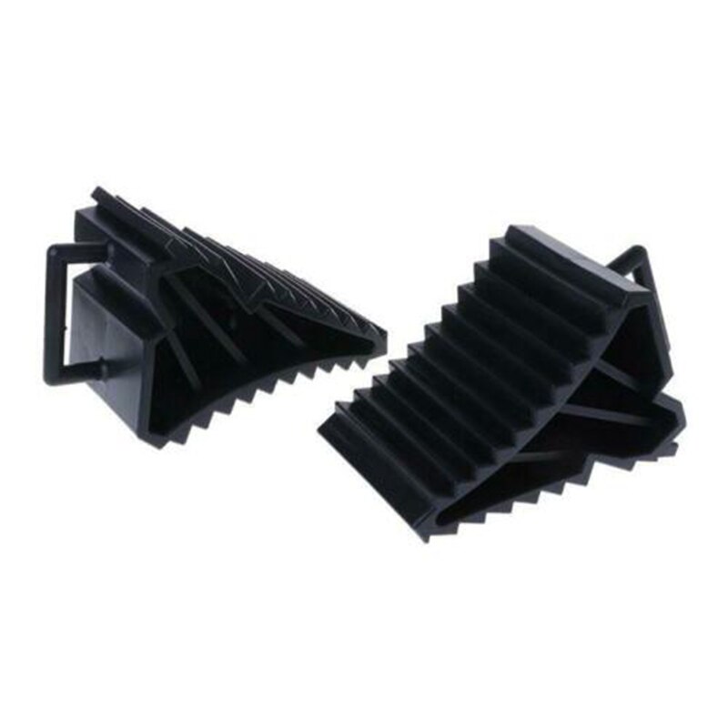 2Pcs Antislip Vehicle Car Truck Wheel Tire Chock Stop Block Black