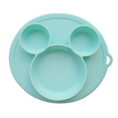 Plato de silicona para bebé, platos tipo tazón, alimentación de bebé, tazón de silicona, cubiertos de gel de sílice para bebé, vajilla para niño