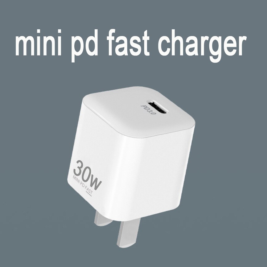 Szybka ładowarka przenośna szybka ładowarka Mini PD 30W ładowarka do telefonu Adapter akcesoria do telefonów komórkowych dla Huawei Xiaomi dla iPhone 13 12