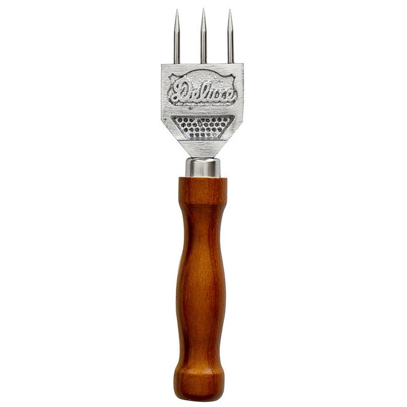Sturdy Ice Chipper with Solid Wood Handle Stainless Steel Three Pronged Ice for Cocktail Bartender: Default Title