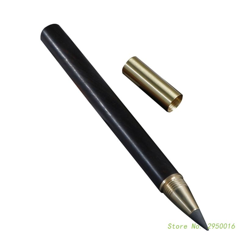 Lápices de tinta sin tinta, lápiz eterno de escritura ilimitada, escritura suave, bolígrafo sin tinta de Metal, papelería escolar de oficina: Blanco