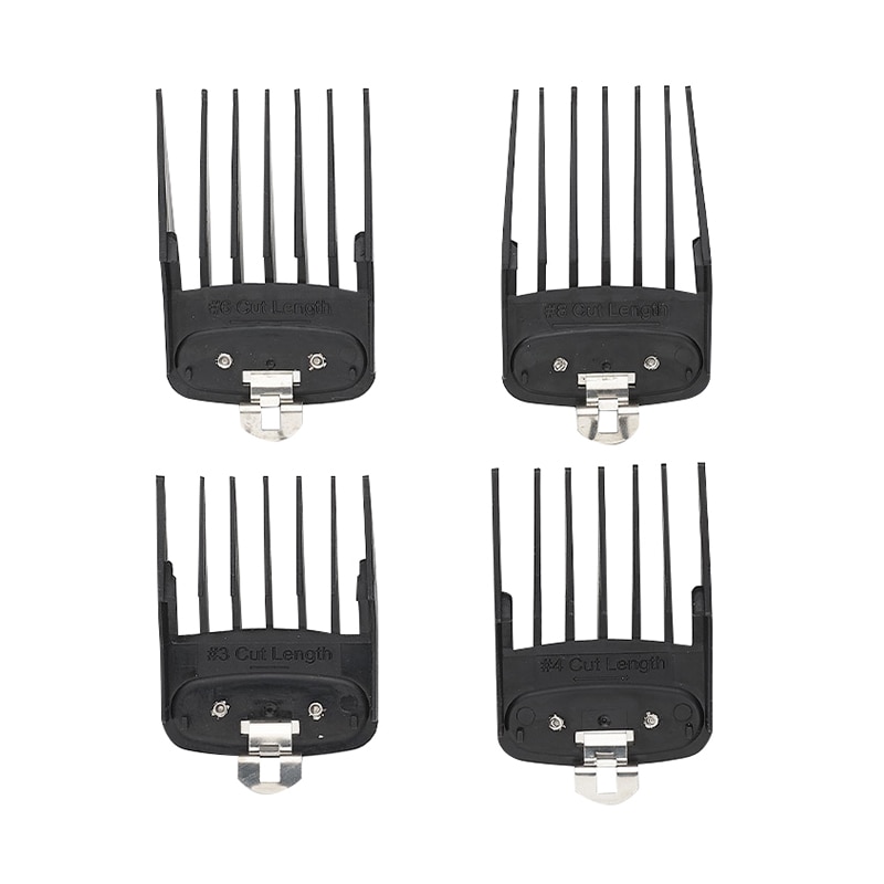 Surker HATTEKER 8 Piece Hair Clipper Limit Comb Set Gradient Guide Comb With Aluminum Sheet