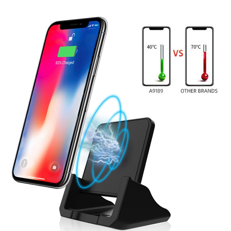 Snelle Draadloze Oplader Voor Iphone 11pro/Xr/Xs Max 8 Plus Qi Desktop Telefoon Houder Horizontale Hoge-snelheid Opladen Stand Voor Samsung