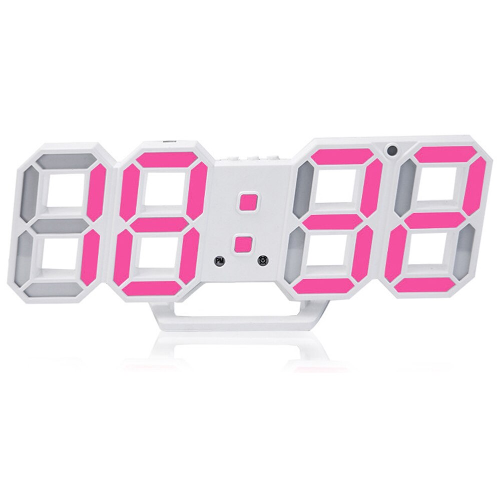 Night Light Display Electronic Wall Decoration Alarm Desk Digital Clock Modern Home 3D Led