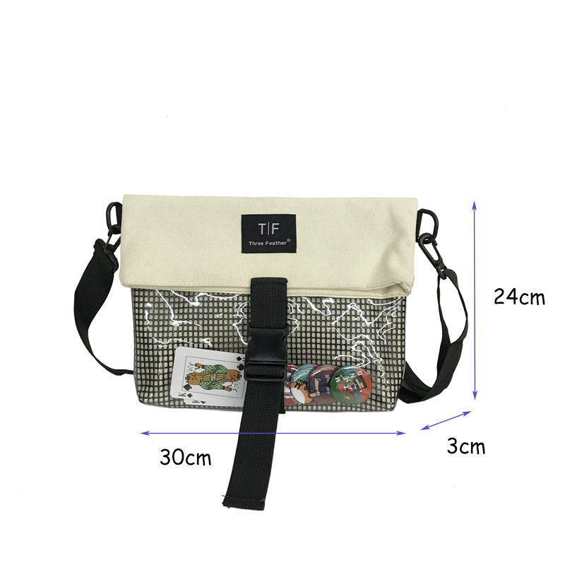 Liefhebbers Messenger Tassen Japanse Stijl Ita Tas voor Meisjes Persoonlijkheid Duidelijke Zak Zomer Cool Itabag streetwear tassen vrouwen H812