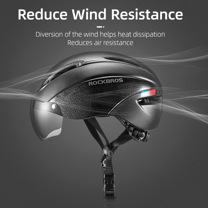 Rockbros Fiets Helm Ultralight Integraal Gegoten Helm Rand Lens Goggles Bike Helm Mannen Vrouwen Eps Mtb Road Fietshelm