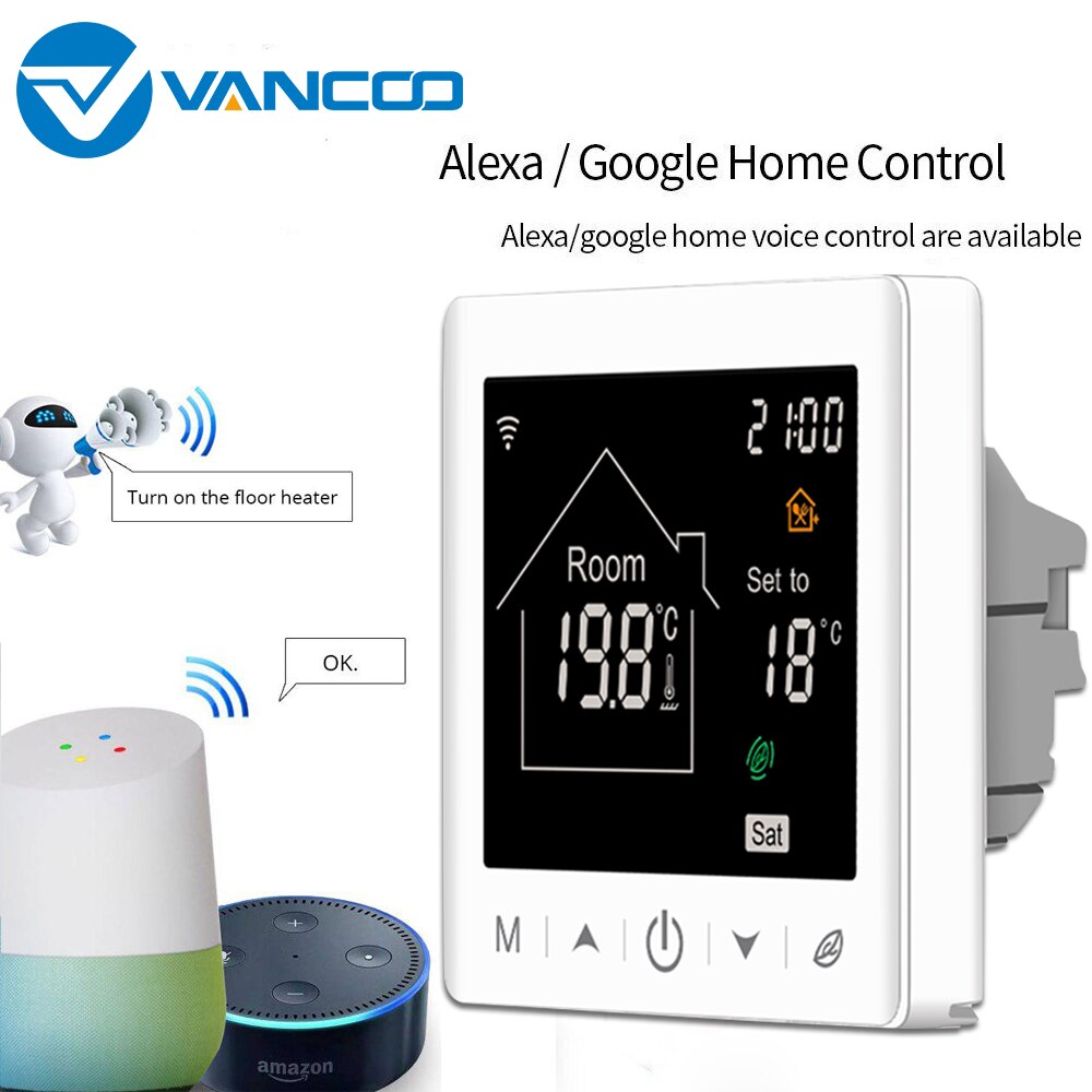 Tuya Wifi Slimme Thermostaat 220V Temperatuur Controller Voor Water/Elektrische/Gas Boiler Verwarming Kamer Thermoregulator Met Alexa