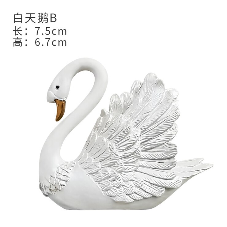 Swan Switch Sticker Animal Socket Decoration Sticker Switch Socket Protective Cover Indoor Wall Sticker Resin 3d Stereo: H