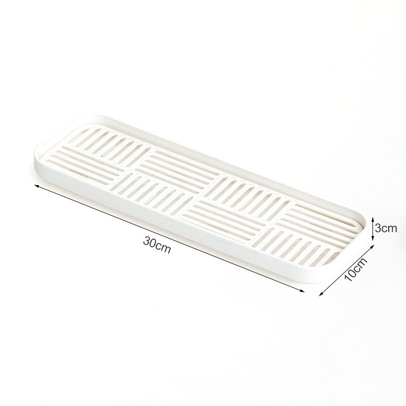 Kitchen Storage Drain Tray,Bottle Cup Bowl Cutlery Dish Drainer,Dish Drying Rack,Sponge Holder,Countertop Kitchen Sink Organizer: white S
