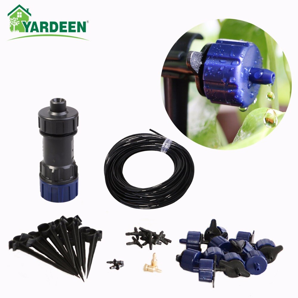 Automatisk mikro drypp vanningssystem hage vanning spray planter selvvanningssett med trykkreduksjonsventil