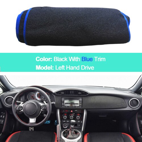 Tapis de tableau de bord intérieur de voiture pour toyota 86 gt86 ft86 subaru brz: Bleu