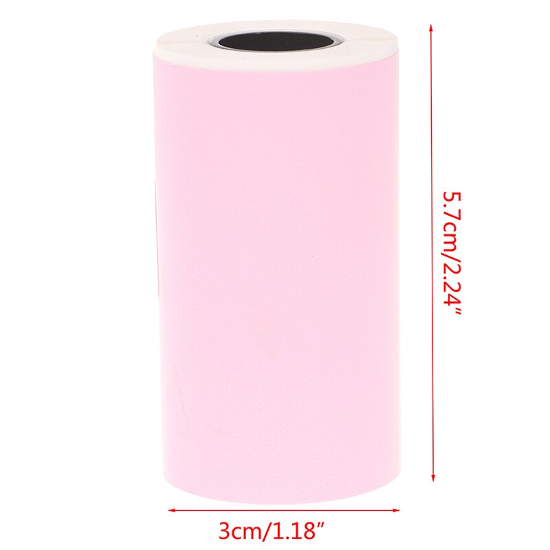 New57x30mm Thermisch Papier Printable Sticker Printer Zelfklevende Label Papier Mini Printer: Roze