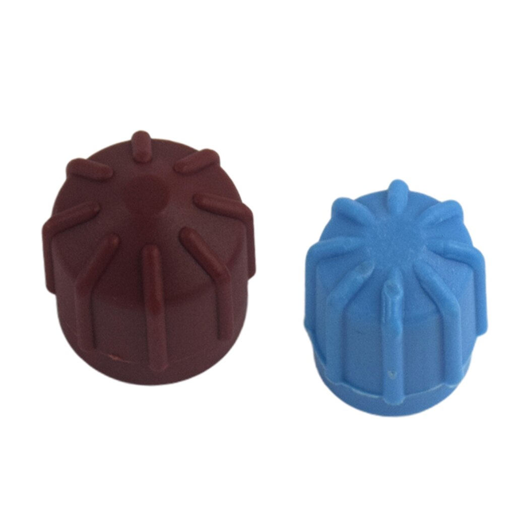 2 X R134a Air Conditioning Cap AC Cap High Pressure + Low Pressure Cover Set (brown \u0026 Blue)