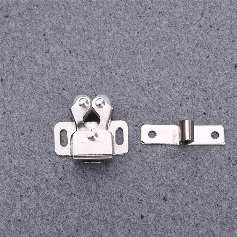 Lot de 20 loquets de porte à bascule, clip de verrouillage à bille pour placard, loquets de porte, perles de porte marron