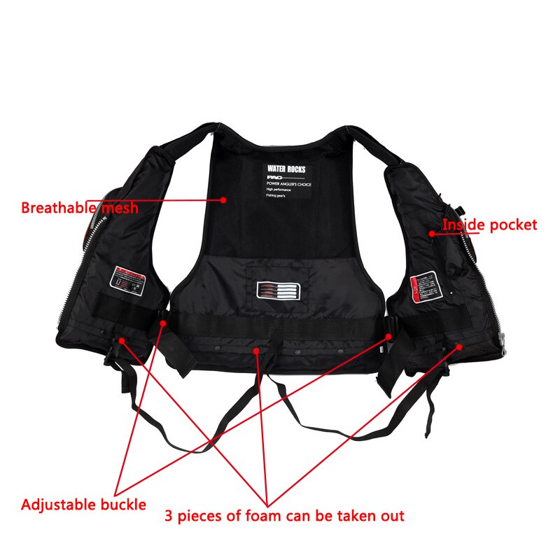 OWLWIN Fishing Life Jacket Vest Multi-function Buoyancy 115 Kg Outdoors Sports