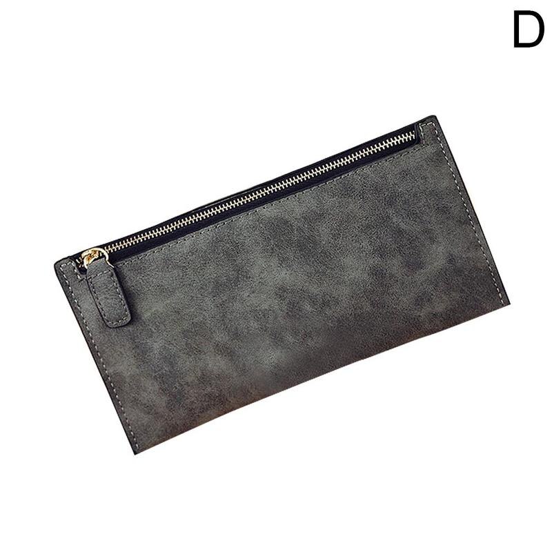 Women's clutch purse card holder matte leather long wallet bag female R1W3