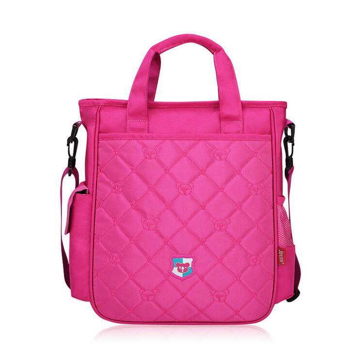 ZON ACHT Rits schooltassen Unisex Studie Handtas Schooltas Kid Messenger Bags Kinderen Reizen Bolsa: Rose