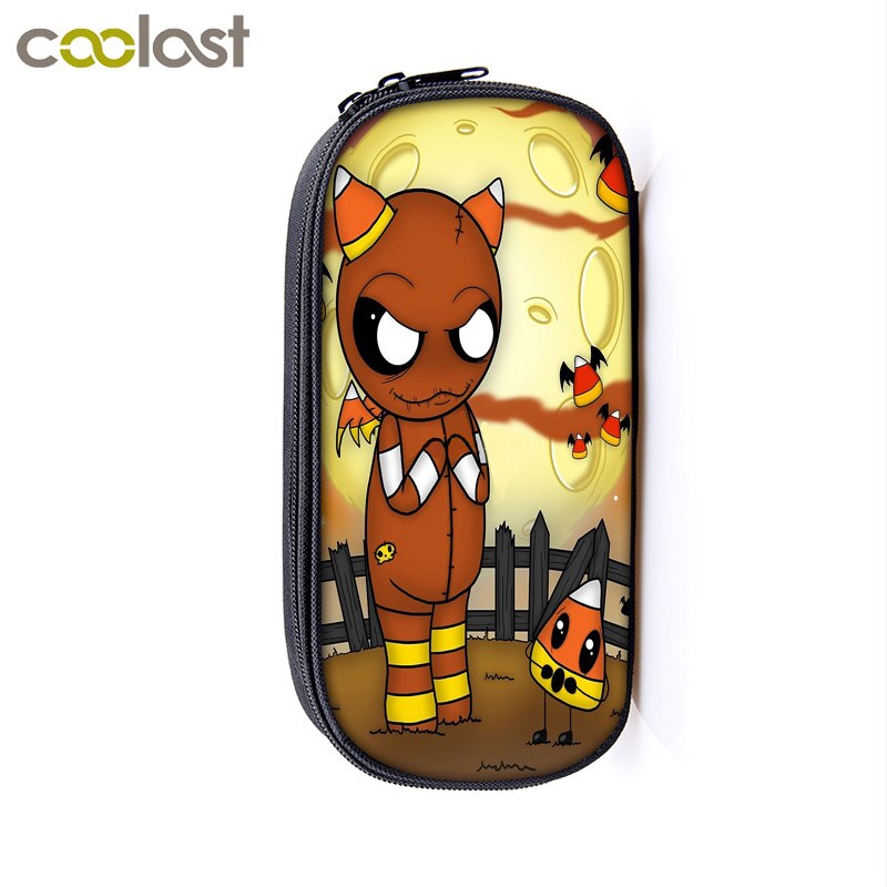 Voodoo dukke / hodeskalle kosmetikkvesker blyantboksveske kvinner sminkeveske jenter skoleveske blyantholder oppbevaringsvesker halloween: Qbbvoodoo 03