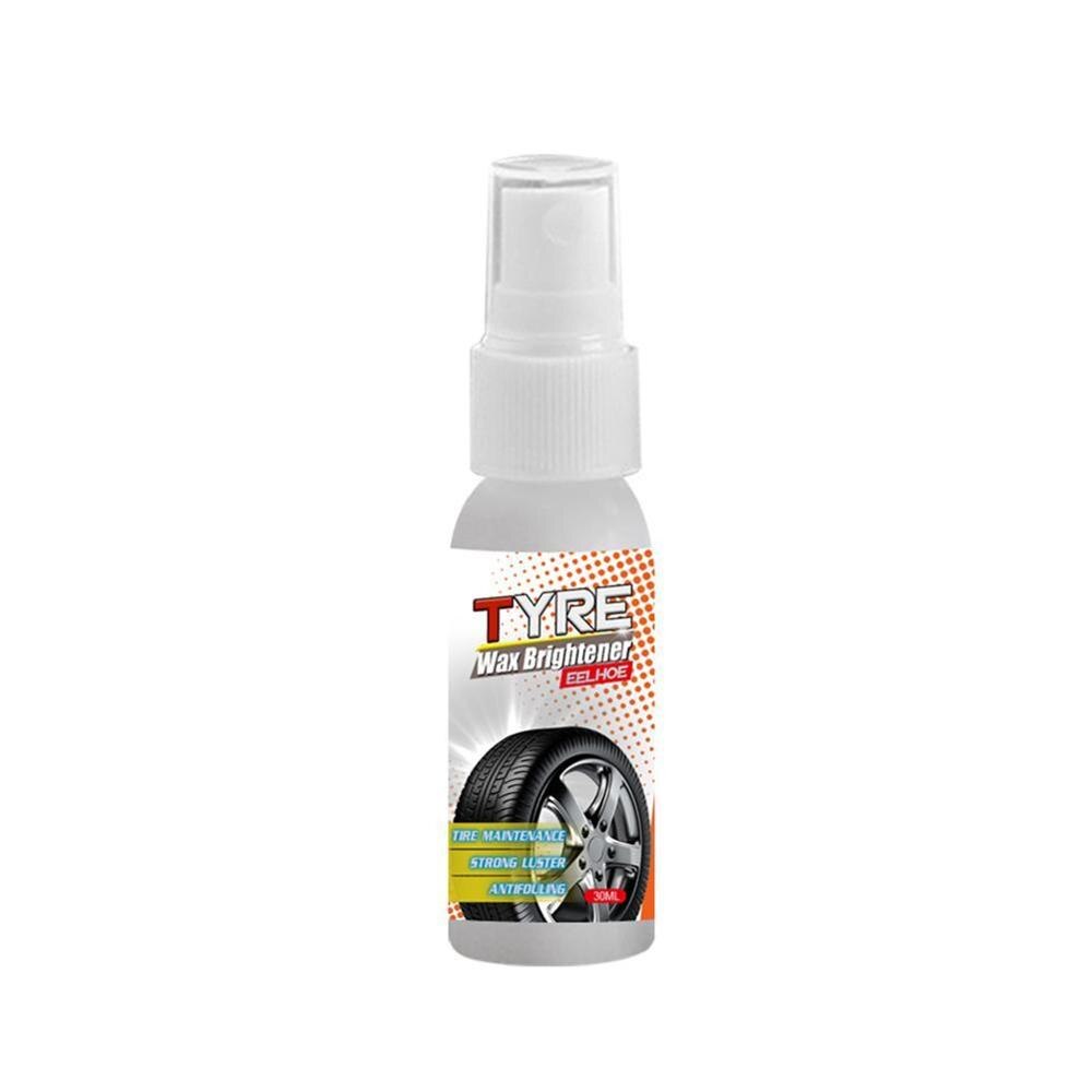 Spray brillante para neumáticos de 30ML, Spray para mantener los neumáticos negros de goma, recubrimiento de agente automático, conjunto de neumáticos, agente protector U0P1