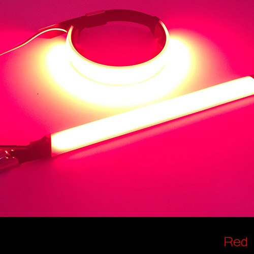2pc universal motorcykel blinklys 12v led gaffel blinklys strip lys blinkende rav lampe til 45-70mm: Rød
