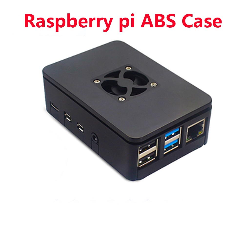 Raspberry PI 4 Model B 1 GB/2 GB/4 GB ABS Case Cover Met Koelventilator Plastic box Behuizing Voor Raspberry Pi 4B Cooling shell Case: case