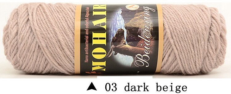 100g / ball mohair ull heklegarn for håndstrikking myk genser lue skjerf kashmirtråd laine a tricoter visan: 03