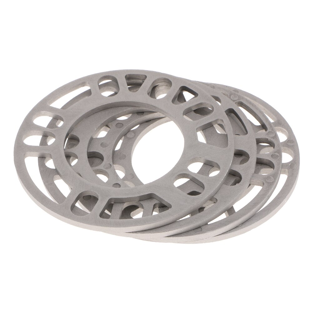 4 Pieces 5mm Universal Aluminum Alloy Car Wheel Spacer Shims for Car