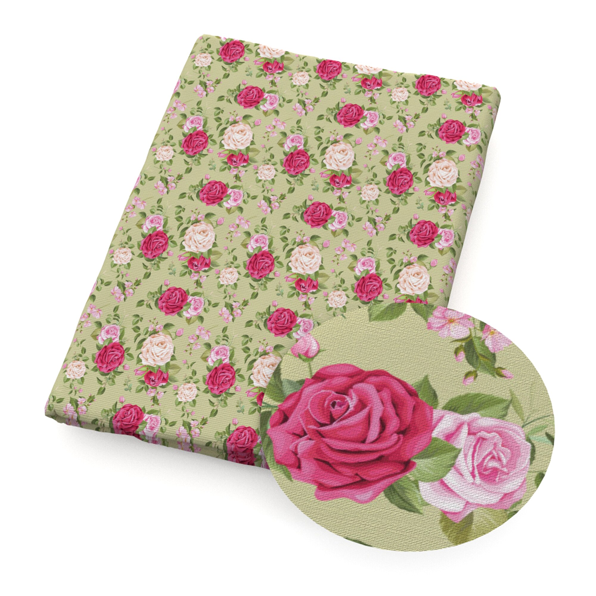 50*145cm Floral Series Polyester Cotton Fabric Quilting Patchwork Cloth Dress Puppet Garment Tissue Material Doll,1Yc16887: 1132111