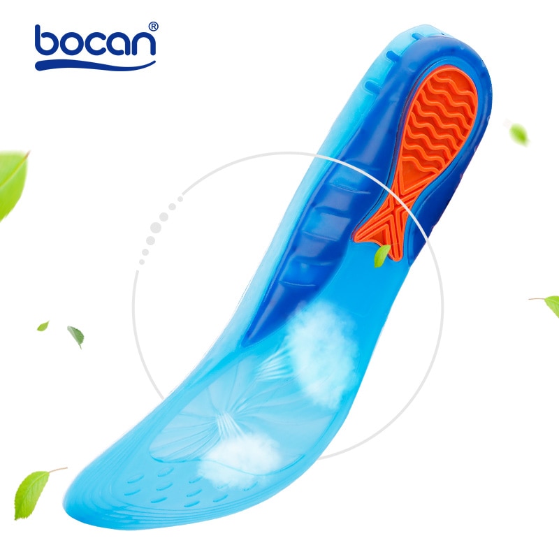 Bocan-geelipohjalliset hengittävät ja mukavat silikonipohjalliset deodoranttia sisältävät iskunvaimennuspohjalliset urheilukenkien pohjalliset