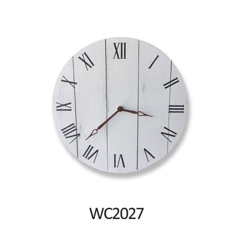 Kort digital klokke årgang romertall rustikk stil stue hjem interiør deco treveggklokke: Wc2027
