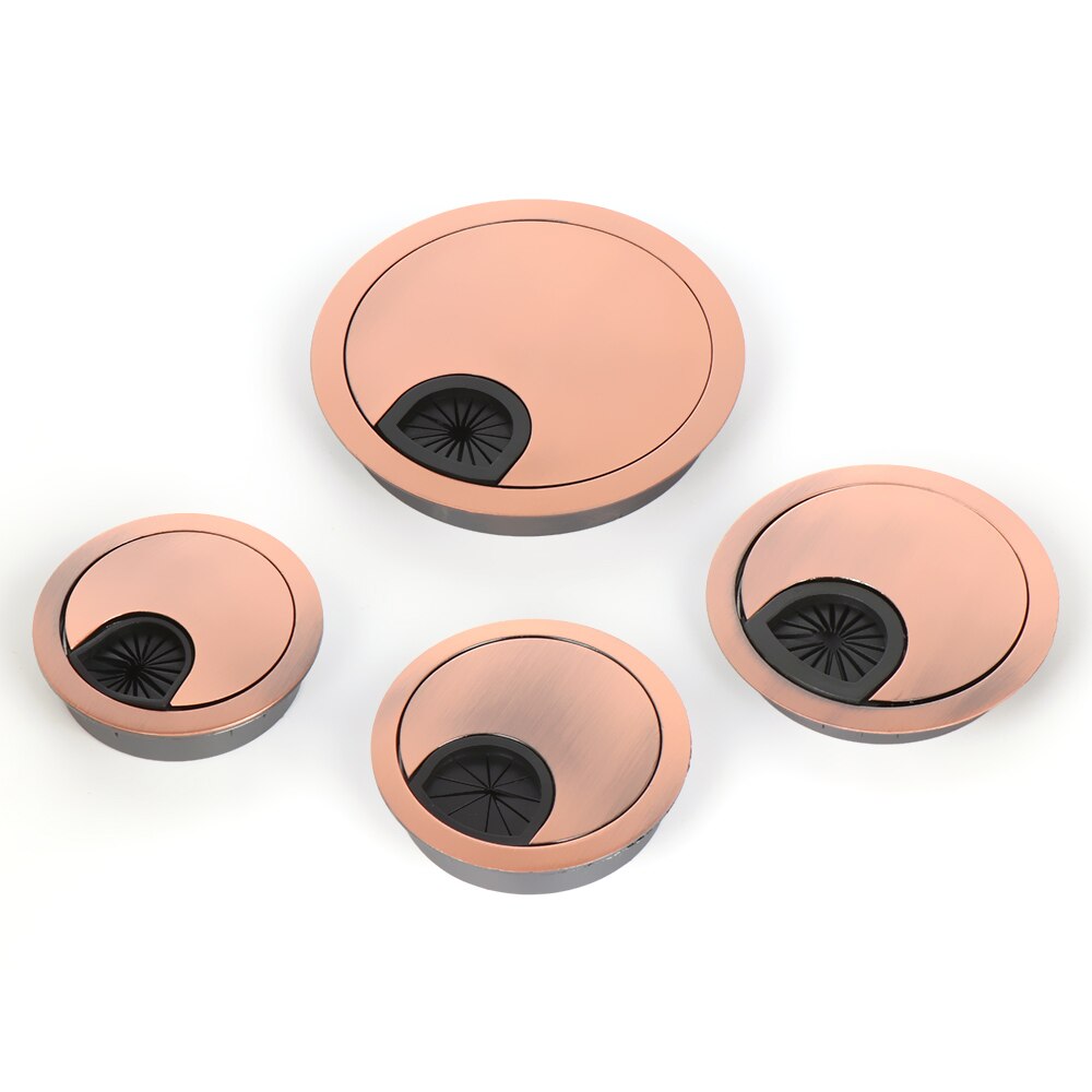 1PC Table Cable Outlet Port Zinc Alloy Desk Wire Hole Cover Computer Tidy Grommet Surface Line Box Table Cable Fastener Hardware