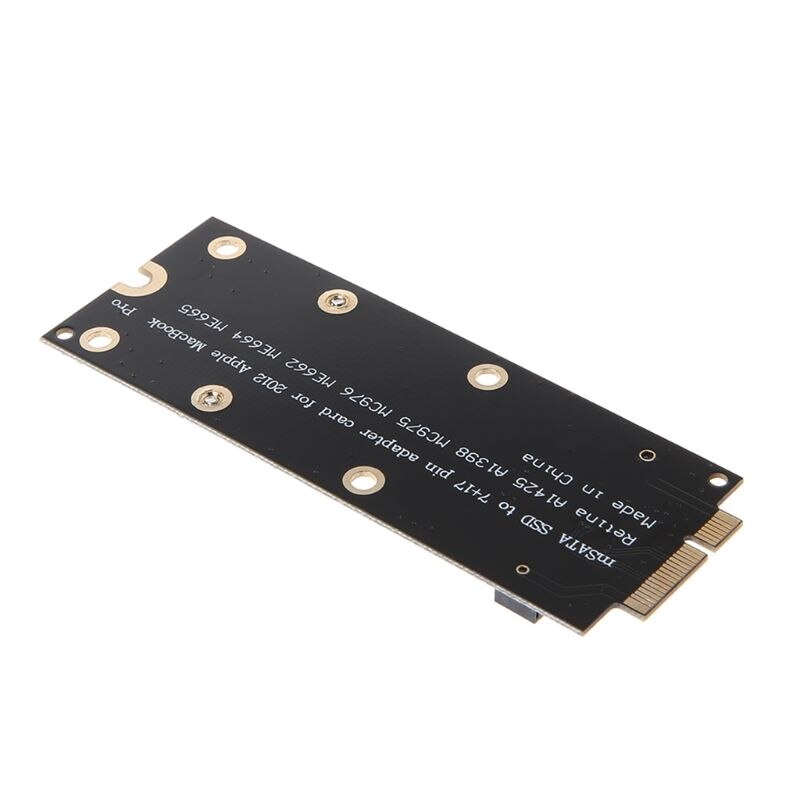 Mini msata 7+17 pin msata ssd til macbook pro retina  mc976 a1425 a1398 a1418 a1419 harddisk adapter kort whosale