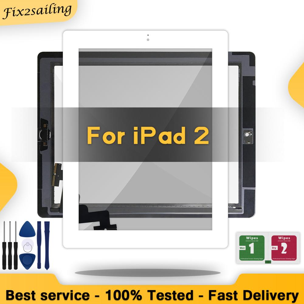 For iPad 2 Digitizer iPad2 Screen Touch A1395 Digizer A1396 A1397 Touch Digitizer Sensor With/Witnout Home Key