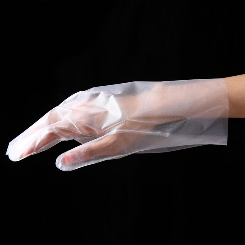 Wegwerphandschoenen 100 stuks pe extraheerbare voedselcosmetica transparant verdikt