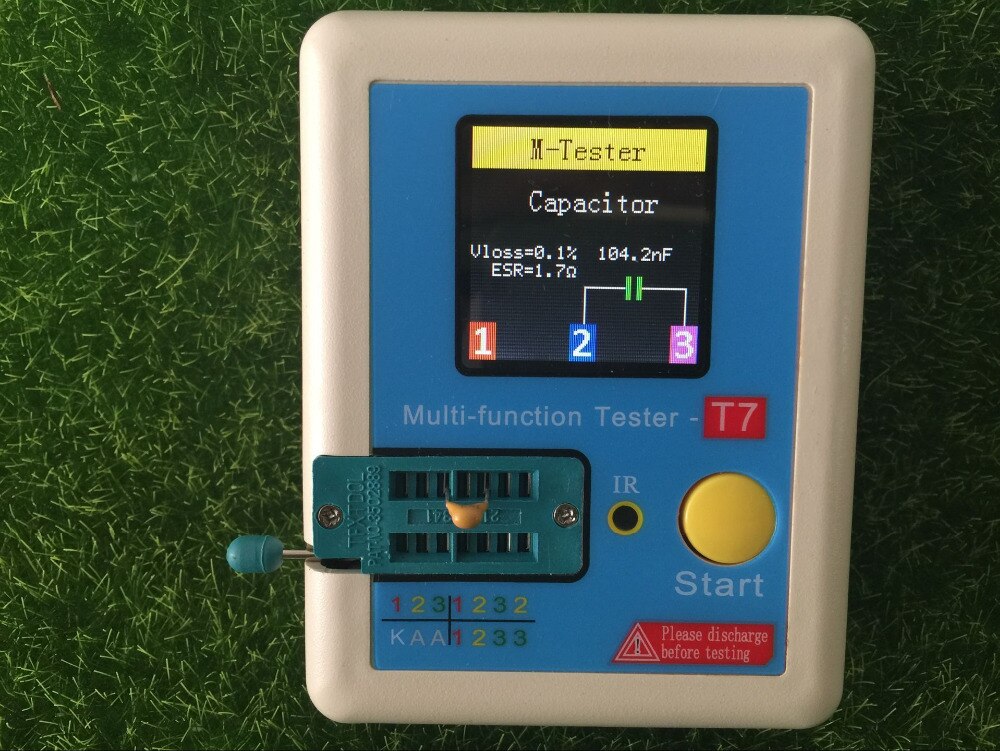 T7 transistor tester tft diode triode kapacitans meter lcr esr meter npn pnp mosfet ir multifunktion tester multimeter