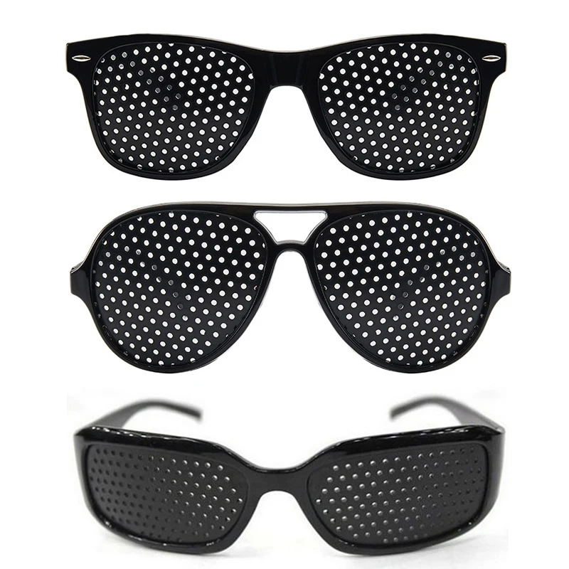 Anti-Myopie Astigmatismus Brille Sehkorrektur Müdigkeit Pin Loch Brille mit Löchern für Männer Frauen Verbesserung der Sehkraft: YELLOW