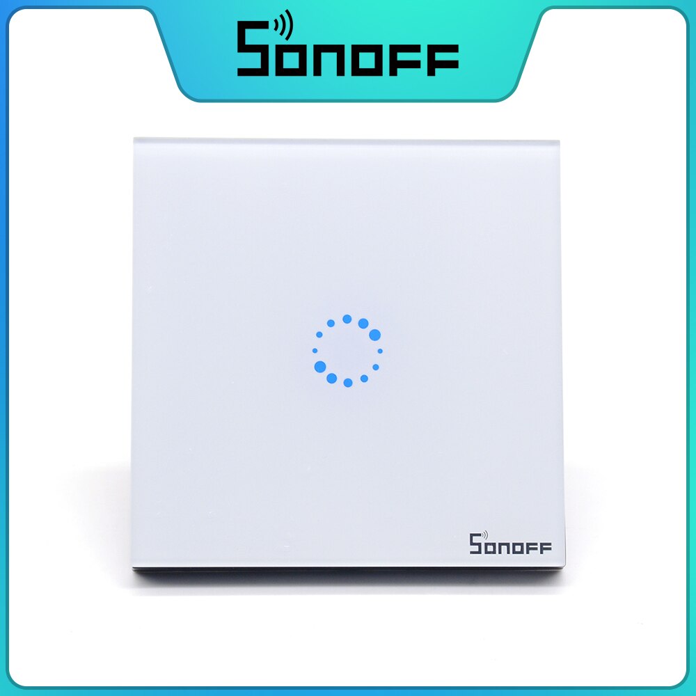 ITEAD SONOFF TouchLocal EU 1 Gang Wall Light Touch Switch Fire-retardant ABS Luxury Crystal Glass Panel Switch